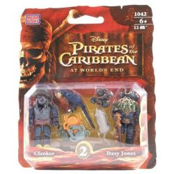 MEGA BLOKS 1042 non  DAVID JONES VÀ CLANKER bộ đồ chơi xếp lắp ráp ghép mô hình Pirates Of The Caribbean DAVY JONES AND CLANKER Cướp Biển Vùng Caribe 12 khối