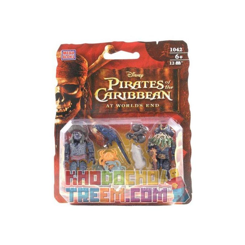 MEGA BLOKS 1042 non  DAVID JONES VÀ CLANKER bộ đồ chơi xếp lắp ráp ghép mô hình Pirates Of The Caribbean DAVY JONES AND CLANKER Cướp Biển Vùng Caribe 12 khối