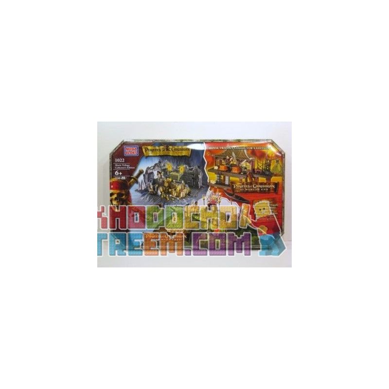 MEGA BLOKS 1022 non  PHIÊN BẢN BỘ SƯU TẬP PHIM BA BÀI HÁT bộ đồ chơi xếp lắp ráp ghép mô hình Pirates Of The Caribbean MOVIE TRILOGY COLLECTOR'S EDITION Cướp Biển Vùng Caribe 230 khối