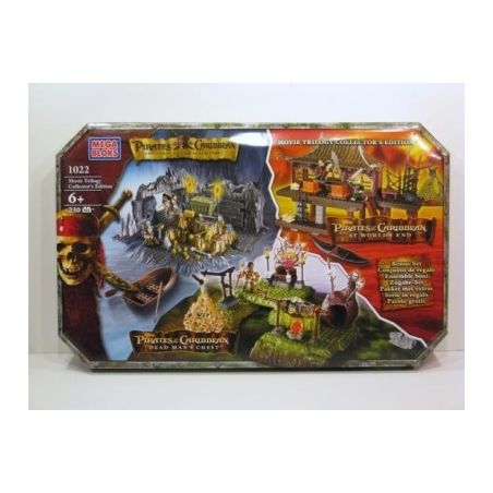 MEGA BLOKS 1022 non  PHIÊN BẢN BỘ SƯU TẬP PHIM BA BÀI HÁT bộ đồ chơi xếp lắp ráp ghép mô hình Pirates Of The Caribbean MOVIE TRILOGY COLLECTOR'S EDITION Cướp Biển Vùng Caribe 230 khối
