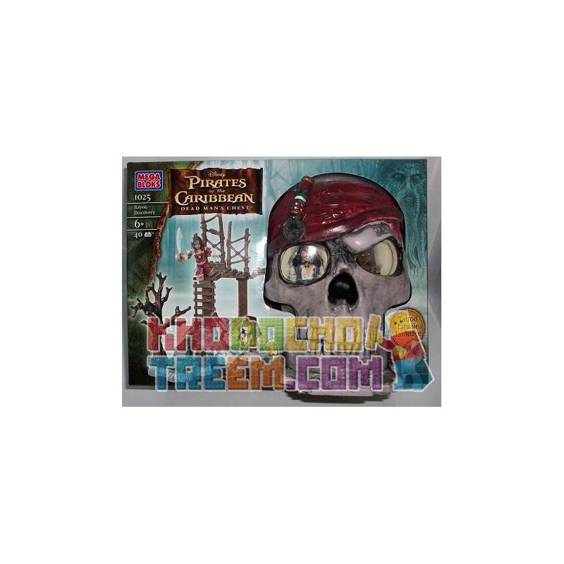MEGA BLOKS 1025 non  KHÁM PHÁ CỬA SÔNG bộ đồ chơi xếp lắp ráp ghép mô hình Pirates Of The Caribbean BAYOU DISCOVERY Cướp Biển Vùng Caribe 40 khối