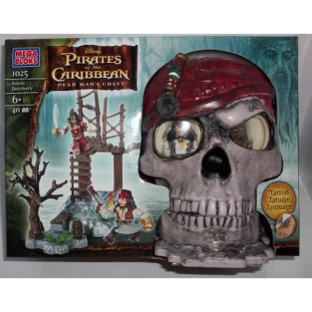 MEGA BLOKS 1025 non  KHÁM PHÁ CỬA SÔNG bộ đồ chơi xếp lắp ráp ghép mô hình Pirates Of The Caribbean BAYOU DISCOVERY Cướp Biển Vùng Caribe 40 khối