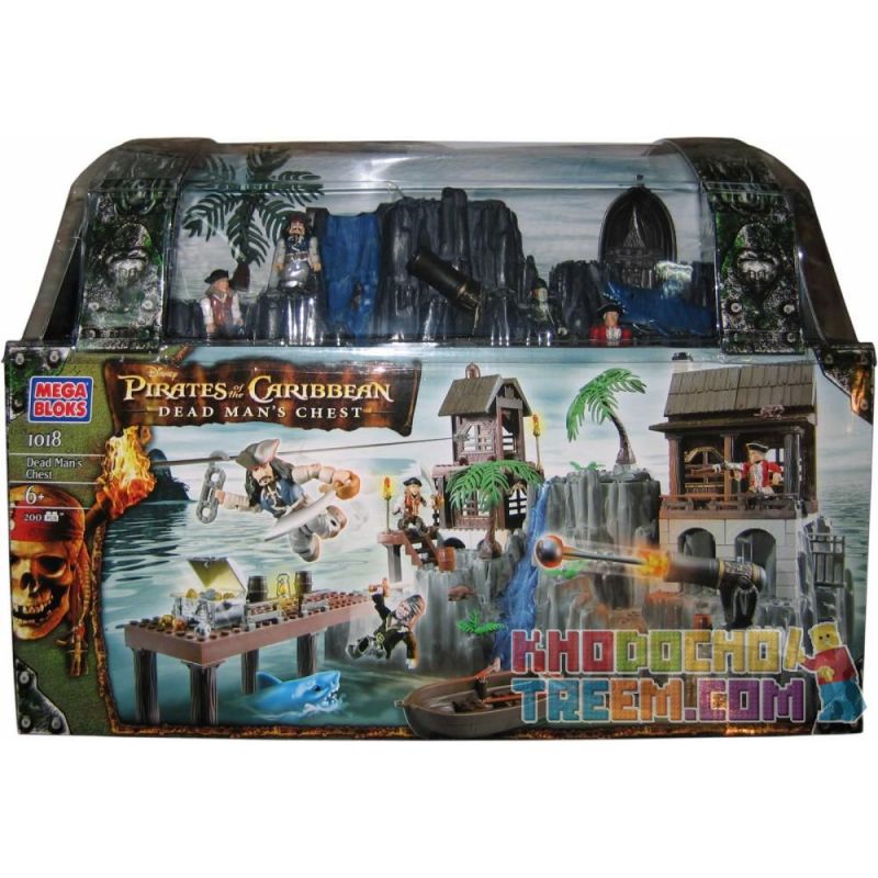MEGA BLOKS 1018 non  QUAN TÀI THU THẬP LINH HỒN bộ đồ chơi xếp lắp ráp ghép mô hình Pirates Of The Caribbean DEAD MAN'S CHEST Cướp Biển Vùng Caribe 200 khối