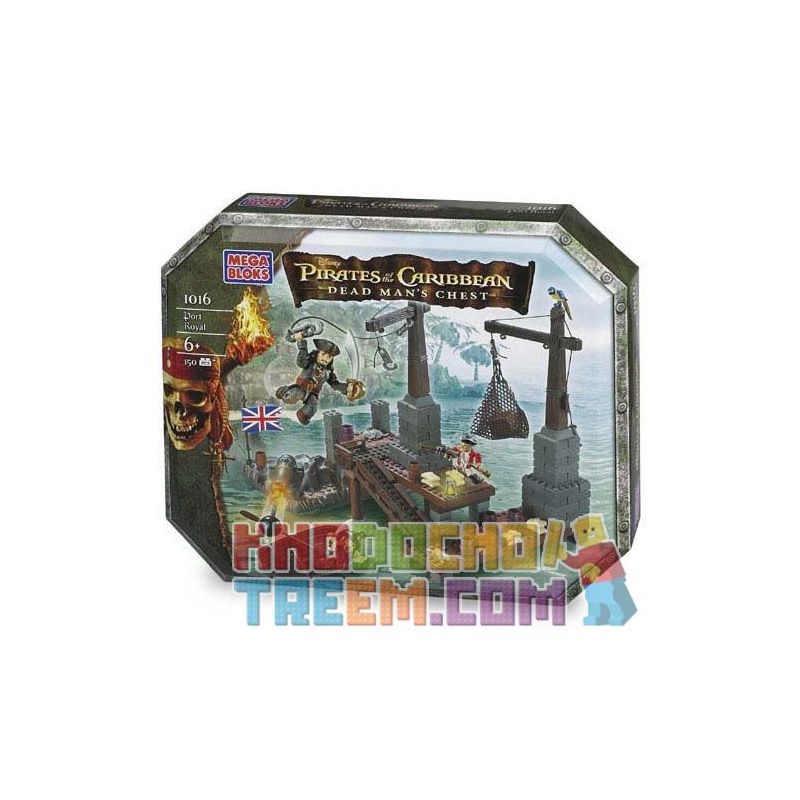 MEGA BLOKS 1016 non  CỔNG HOÀNG GIA bộ đồ chơi xếp lắp ráp ghép mô hình Pirates Of The Caribbean PORT ROYAL Cướp Biển Vùng Caribe 150 khối