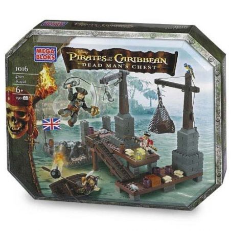 MEGA BLOKS 1016 non  CỔNG HOÀNG GIA bộ đồ chơi xếp lắp ráp ghép mô hình Pirates Of The Caribbean PORT ROYAL Cướp Biển Vùng Caribe 150 khối