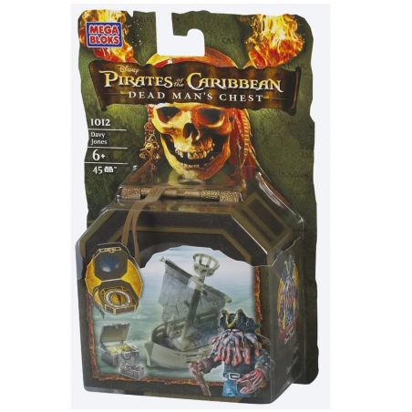 MEGA BLOKS 1012 non  ĐỘI TRƯỞNG DAVID JONES bộ đồ chơi xếp lắp ráp ghép mô hình Pirates Of The Caribbean CAPTAIN DAVY JONES Cướp Biển Vùng Caribe 45 khối
