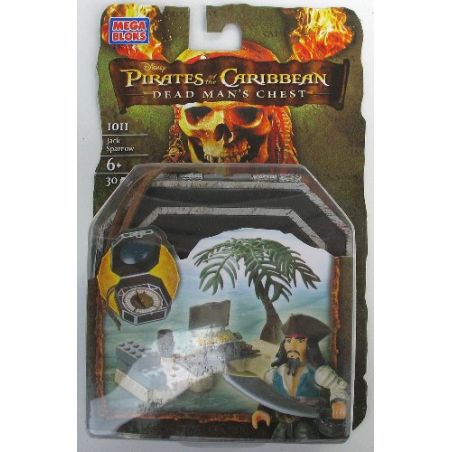 MEGA BLOKS 1011 non  JACK SPAPRO. bộ đồ chơi xếp lắp ráp ghép mô hình Pirates Of The Caribbean JACK SPARROW Cướp Biển Vùng Caribe 30 khối