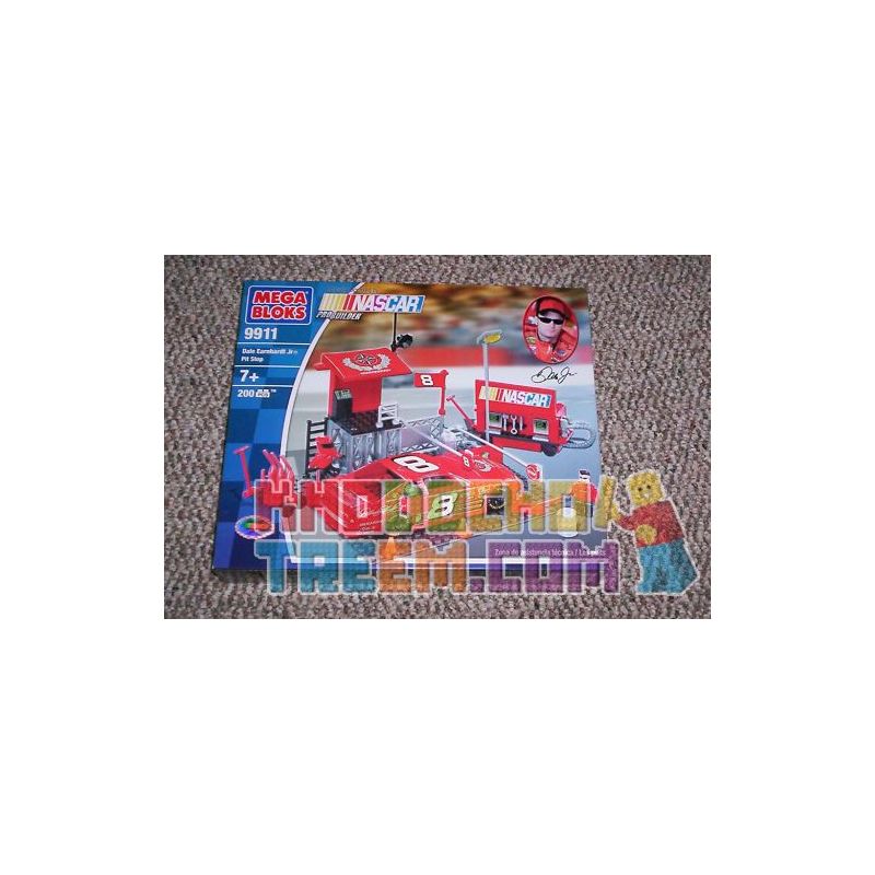 MEGA BLOKS 9911 non  # 8 DALE EARNHARDT JR PIT STOP bộ đồ chơi xếp lắp ráp ghép mô hình Speed Champions Racing Cars #8 DALE EARNHARDT JR PIT STOP Đua Xe Công Thức 200 khối