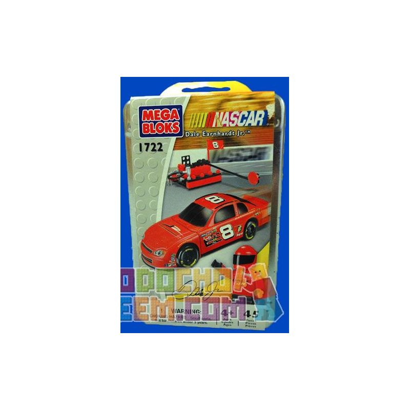 MEGA BLOKS 1722 non  DALE EARNHARDT JR # 8 bộ đồ chơi xếp lắp ráp ghép mô hình Speed Champions Racing Cars DALE EARNHARDT JR #8 Đua Xe Công Thức 45 khối