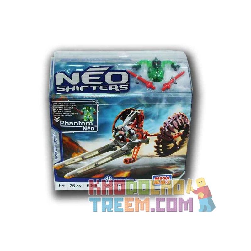 MEGA BLOKS 6368 non  DƯỚI bộ đồ chơi xếp lắp ráp ghép mô hình Computer Games ROTOR::POD Trò Chơi 26 khối