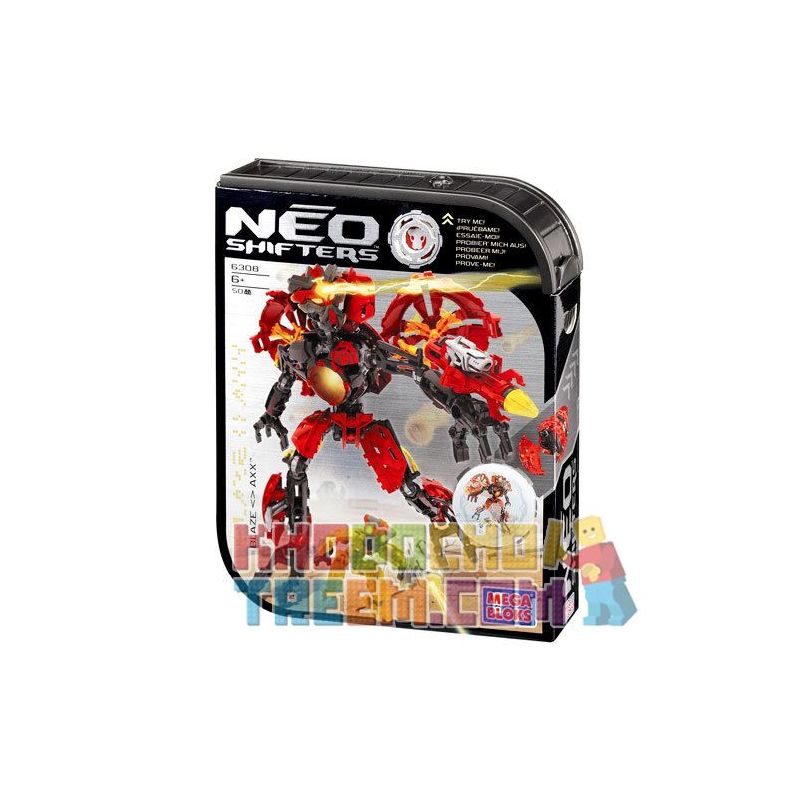 MEGA BLOKS 6308 non  BLAZE <> AXX bộ đồ chơi xếp lắp ráp ghép mô hình  BLAZE<>AXX Kỹ Thuật Công Nghệ Cao Mô Hình Phương Tiện 50 khối