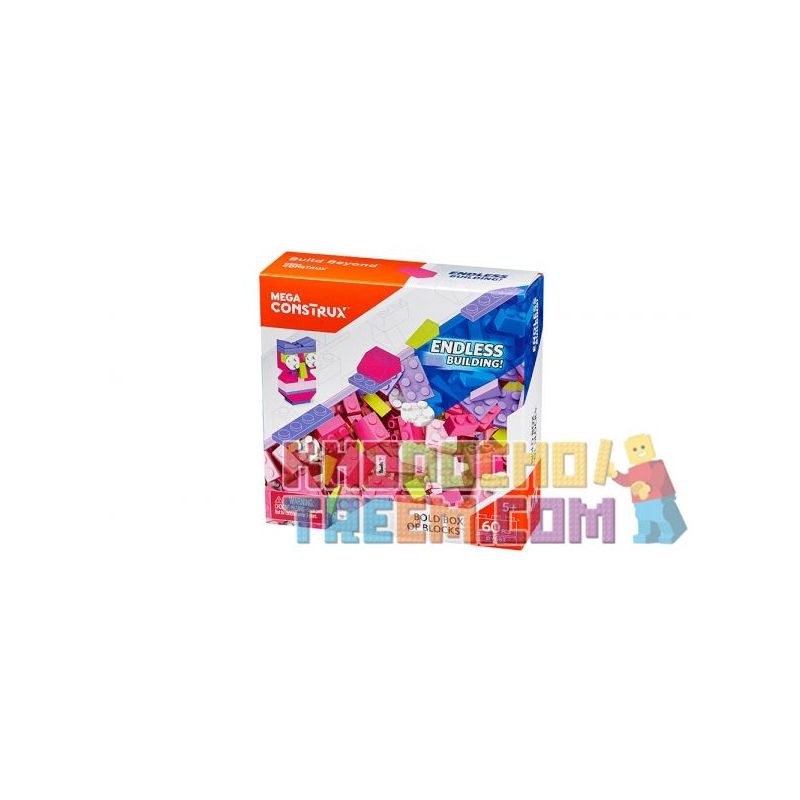 MEGA BLOKS DYG82 non  HỘP KHỐI IN ĐẬM ™ [60 CHIẾC] bộ đồ chơi xếp lắp ráp ghép mô hình Creator BOLD BOX OF BLOCKS™ [60 PCS] Sáng Tạo 60 khối