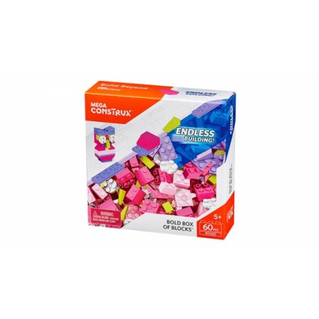 MEGA BLOKS DYG82 non  HỘP KHỐI IN ĐẬM ™ [60 CHIẾC] bộ đồ chơi xếp lắp ráp ghép mô hình Creator BOLD BOX OF BLOCKS™ [60 PCS] Sáng Tạo 60 khối