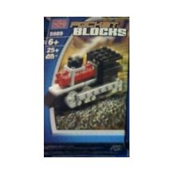 MEGA BLOKS 5989 non  XE LỬA bộ đồ chơi xếp lắp ráp ghép mô hình Mini Modular TRAIN Đường Phố Thu Nhỏ 25 khối