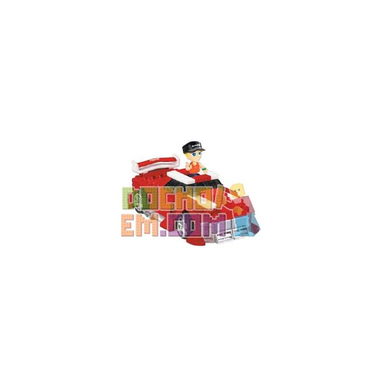 MEGA BLOKS 5909 non  NHẶT LÊN bộ đồ chơi xếp lắp ráp ghép mô hình Speed Champions Racing Cars PICK-UP TRUCK Đua Xe Công Thức 105 khối