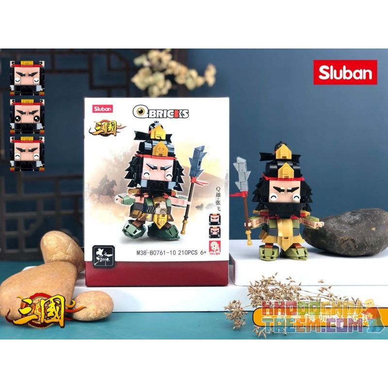 SLUBAN M38-B0761-10 B0761-10 0761-10 M38B0761-10 38-B0761-10 non  Q XIONG ZHANGFEI. bộ đồ chơi xếp lắp ráp ghép mô hình Three Kingdoms QBRICKS Tam Quốc Diễn Nghĩa 210 khối