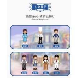 XINGBAO XB-01007 01007 XB01007 non  NHÀ HÀNG bộ đồ chơi xếp lắp ráp ghép mô hình Modular Buildings EUROPA DINING ROOM Mô Hình Nhà Cửa 3200 khối