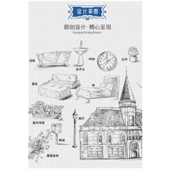 XINGBAO XB-01007 01007 XB01007 non  NHÀ HÀNG bộ đồ chơi xếp lắp ráp ghép mô hình Modular Buildings EUROPA DINING ROOM Mô Hình Nhà Cửa 3200 khối