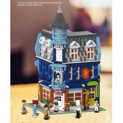 XINGBAO XB-01007 01007 XB01007 non  NHÀ HÀNG bộ đồ chơi xếp lắp ráp ghép mô hình Modular Buildings EUROPA DINING ROOM Mô Hình Nhà Cửa 3200 khối