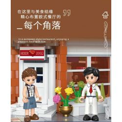 XINGBAO XB-01007 01007 XB01007 non  NHÀ HÀNG bộ đồ chơi xếp lắp ráp ghép mô hình Modular Buildings EUROPA DINING ROOM Mô Hình Nhà Cửa 3200 khối