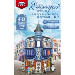 XINGBAO XB-01007 01007 XB01007 non  NHÀ HÀNG bộ đồ chơi xếp lắp ráp ghép mô hình Modular Buildings EUROPA DINING ROOM Mô Hình Nhà Cửa 3200 khối