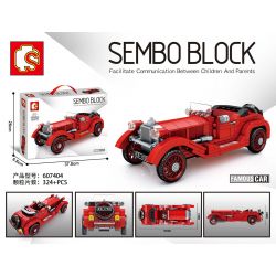 SEMBO 607404 non  ALFA ROMEO 6C 1750 bộ đồ chơi xếp lắp ráp ghép mô hình Racers FAMOUS CAR ALFA ROMEO 6C 1750 Đua Tốc Độ 324 khối