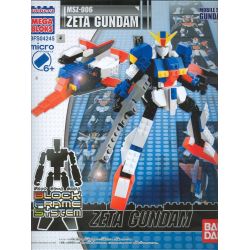 MEGA BLOKS 4245 non  MSZ-006 ZETA CAO bộ đồ chơi xếp lắp ráp ghép mô hình Gundam MSZ-006 ZETA GUNDAM Đại Chiến Gundam 195 khối