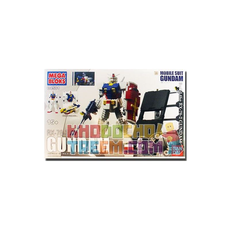 MEGA BLOKS 4501 non  LÊN ĐẾN RX-78-2 bộ đồ chơi xếp lắp ráp ghép mô hình Gundam GUNDAM RX-78-2 Đại Chiến Gundam 800 khối