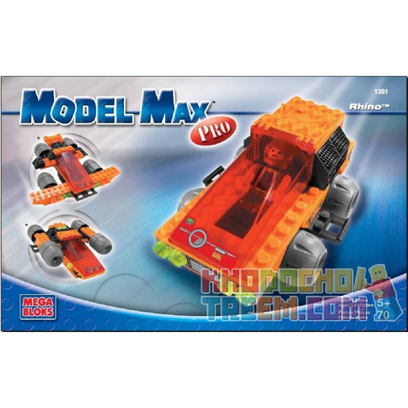 MEGA BLOKS 1301 non  TÊ GIÁC bộ đồ chơi xếp lắp ráp ghép mô hình RHINO 72 khối