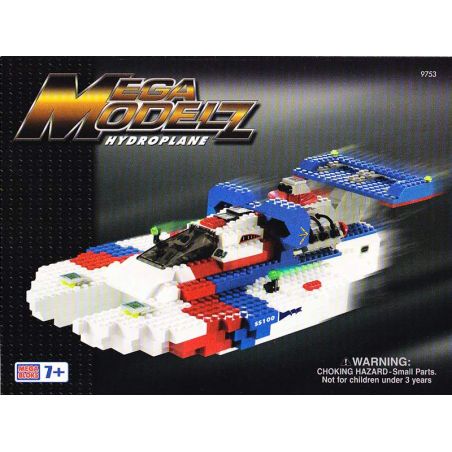 MEGA BLOKS 9753 non  TRƯỢT NƯỚC bộ đồ chơi xếp lắp ráp ghép mô hình City HYDROPLANE Thành Phố 545 khối