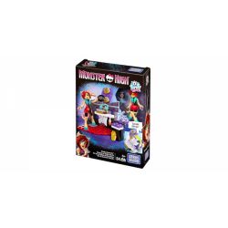 MEGA BLOKS DPK30 non  NGHIÊN CỨU HOWL DJ ™ bộ đồ chơi xếp lắp ráp ghép mô hình Monster High STUDY HOWL DJ™ 84 khối