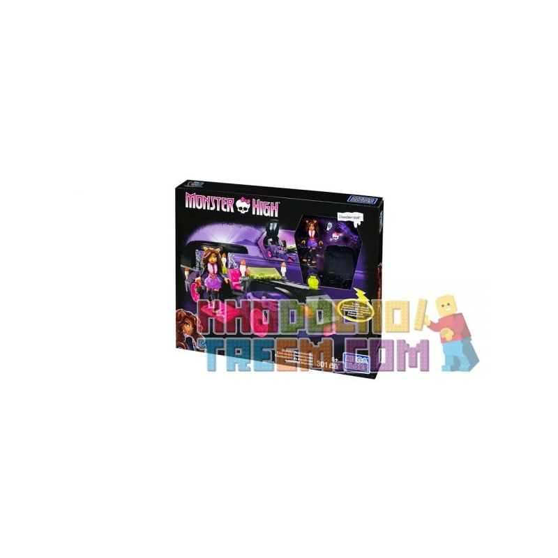 MEGA BLOKS CNF82 non  MONSTER MOVIE MOBILE. bộ đồ chơi xếp lắp ráp ghép mô hình Monster High MONSTER MOVIEMOBILE 301 khối