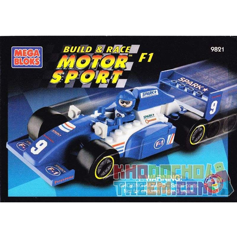 MEGA BLOKS 9821 non  XE F1 bộ đồ chơi xếp lắp ráp ghép mô hình Speed Champions Racing Cars Đua Xe Công Thức 63 khối