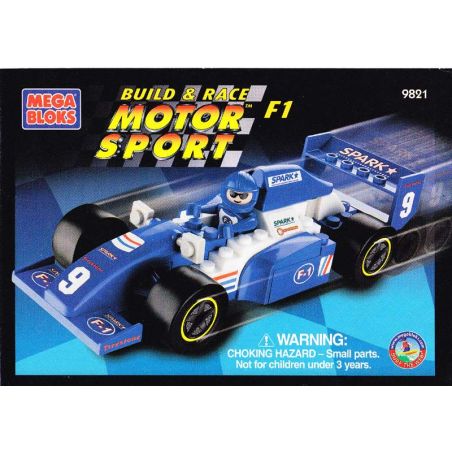 MEGA BLOKS 9821 non  XE F1 bộ đồ chơi xếp lắp ráp ghép mô hình Speed Champions Racing Cars Đua Xe Công Thức 63 khối