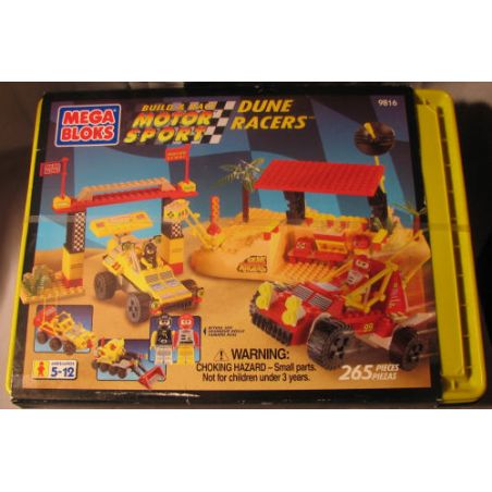 MEGA BLOKS 9816 non  ĐUA XE DUNE bộ đồ chơi xếp lắp ráp ghép mô hình Speed Champions Racing Cars BUILD & RACE DUNE RACERS Đua Xe Công Thức 265 khối
