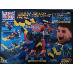 MEGA BLOKS 9805 non  VA CHẠM VÀ PHA NGUY HIỂM bộ đồ chơi xếp lắp ráp ghép mô hình Speed Champions Racing Cars CRASH & STUNT Đua Xe Công Thức 550 khối