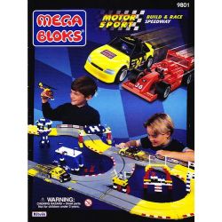 MEGA BLOKS 9801 non  ĐƯỜNG ĐUA bộ đồ chơi xếp lắp ráp ghép mô hình Speed Champions Racing Cars BUILD & RACE SPEEDWAY Đua Xe Công Thức 900 khối