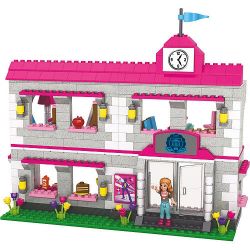 MEGA BLOKS 82715 non  TRƯỜNG TRUNG HỌC VALLEY bộ đồ chơi xếp lắp ráp ghép mô hình  VALLEY HIGH SCHOOL Các Bạn Gái 583 khối
