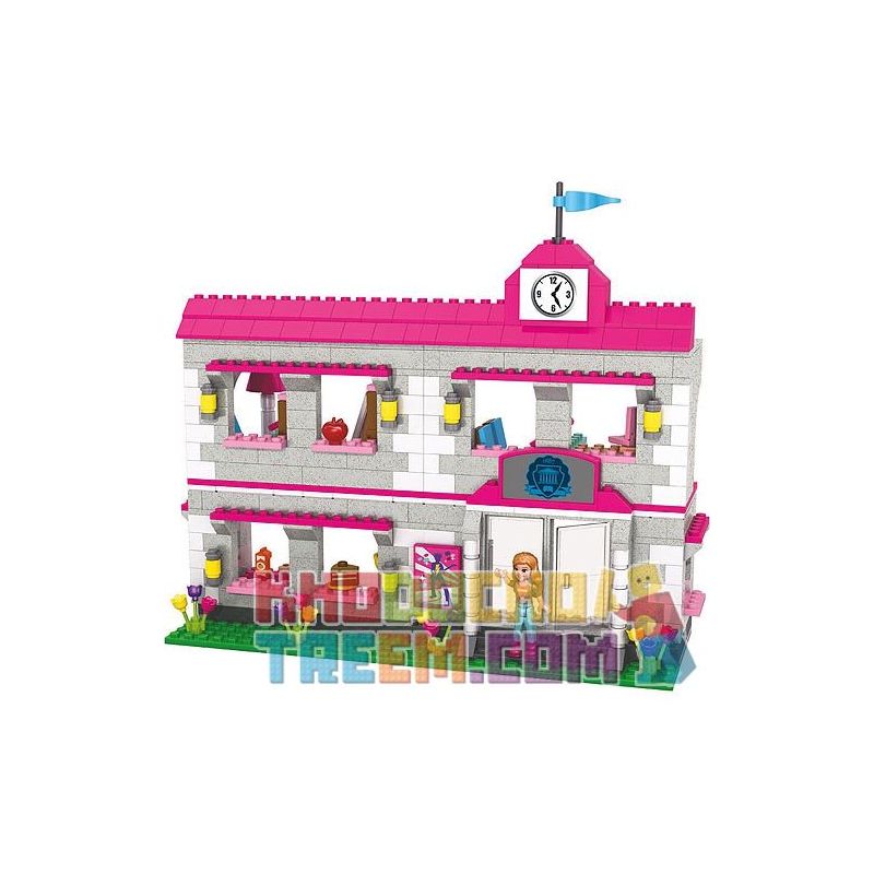 MEGA BLOKS 82715 non  TRƯỜNG TRUNG HỌC VALLEY bộ đồ chơi xếp lắp ráp ghép mô hình  VALLEY HIGH SCHOOL Các Bạn Gái 583 khối