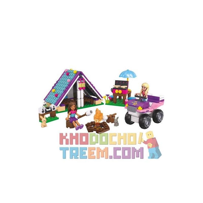 MEGA BLOKS 82711 non  TRẠI HÈ PHIÊU LƯU bộ đồ chơi xếp lắp ráp ghép mô hình  SUMMER CAMP ADVENTURE Các Bạn Gái 259 khối