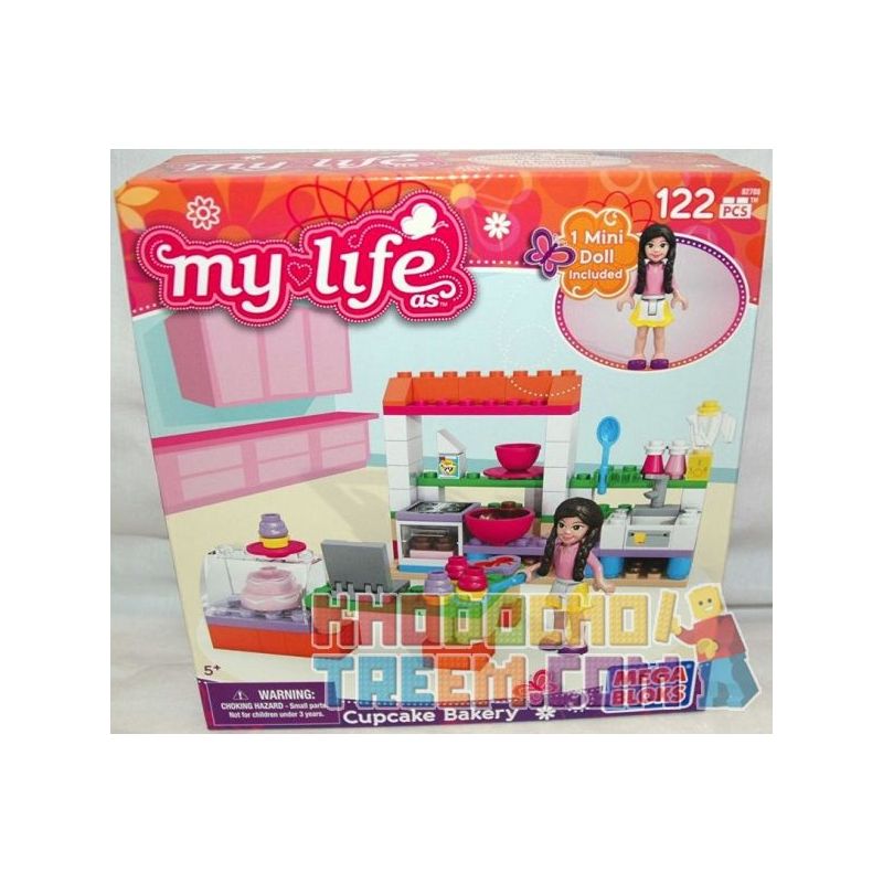 MEGA BLOKS 82708 non  NƯỚNG BÁNH CUPCAKE bộ đồ chơi xếp lắp ráp ghép mô hình  CUPCAKE BAKERY Các Bạn Gái 122 khối