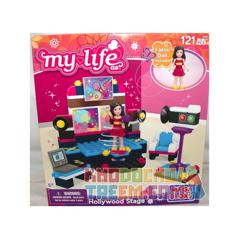 MEGA BLOKS 82707 non  SÂN KHẤU HOLLYWOOD bộ đồ chơi xếp lắp ráp ghép mô hình  HOLLYWOOD STAGE Các Bạn Gái 121 khối