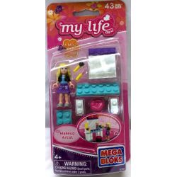 MEGA BLOKS 82704 non  TẠO NÊN NGHỆ SĨ bộ đồ chơi xếp lắp ráp ghép mô hình  MAKEUP ARTIST Các Bạn Gái 43 khối