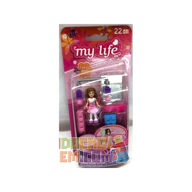 MEGA BLOKS 82703 non  DIỄN VIÊN MÚA BA LÊ bộ đồ chơi xếp lắp ráp ghép mô hình  PRETTY BALLERINA Các Bạn Gái 22 khối