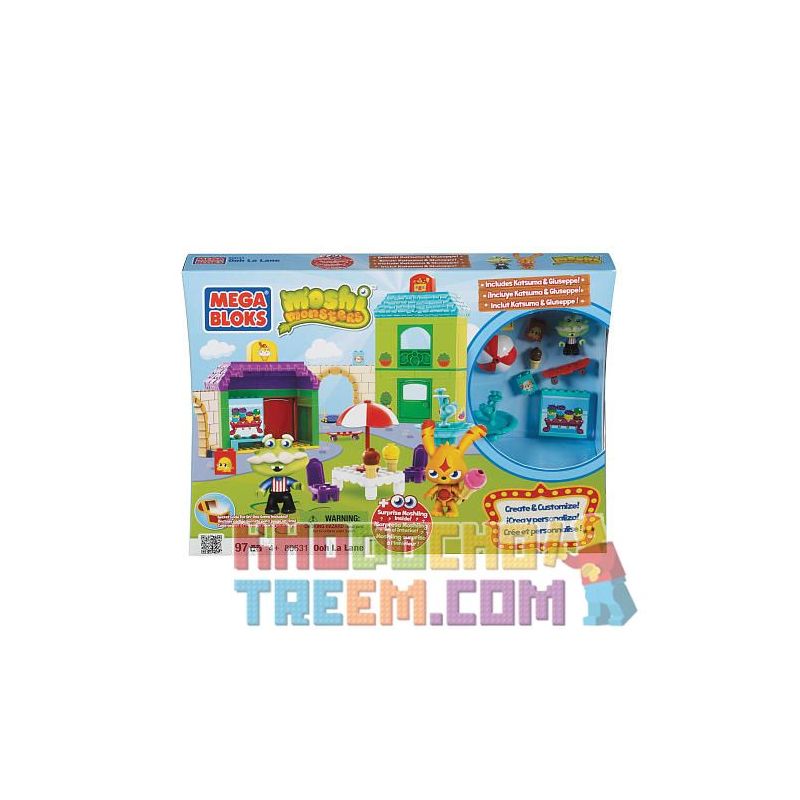 MEGA BLOKS 80631 non  OOH LA LANE. bộ đồ chơi xếp lắp ráp ghép mô hình Moshi Monsters 97 khối