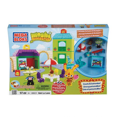 MEGA BLOKS 80631 non  OOH LA LANE. bộ đồ chơi xếp lắp ráp ghép mô hình Moshi Monsters 97 khối