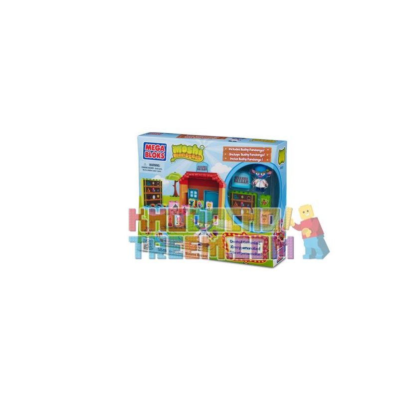 MEGA BLOKS 80623 non  CHỢ KỲ LẠ bộ đồ chơi xếp lắp ráp ghép mô hình Moshi Monsters BIZARRE BAZAAR 58 khối