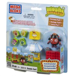 MEGA BLOKS 80618 non  XE ĐẨY HẠT GIỐNG bộ đồ chơi xếp lắp ráp ghép mô hình Moshi Monsters SEED CART 26 khối