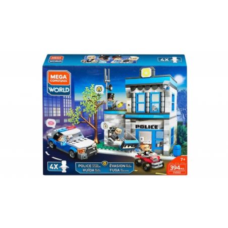 MEGA BLOKS FVD32 non  TRỐN THOÁT KHỎI ĐỒN CẢNH SÁT bộ đồ chơi xếp lắp ráp ghép mô hình City POLICE STATION JAILBREAK Thành Phố 394 khối
