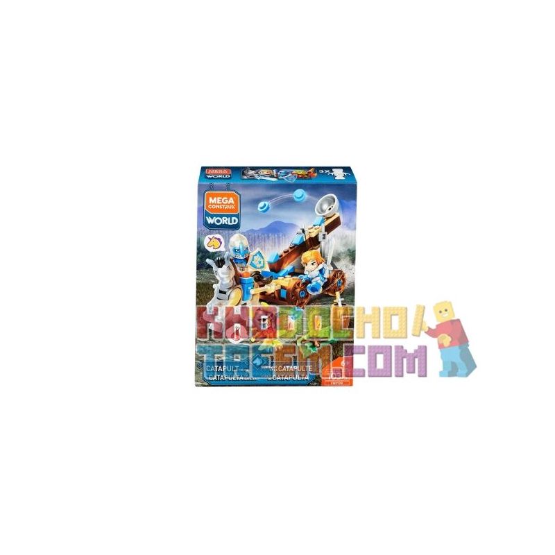 MEGA BLOKS FNY09 non  TORCH MACHINE. bộ đồ chơi xếp lắp ráp ghép mô hình Medieval Castle CATAPULT CRUSH Chiến Tranh Trung Cổ 103 khối